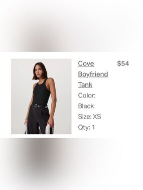 NWOT Vuori Cove Boyfriend Tank Sz XS
